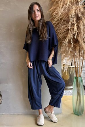 Jo Jo Quirky Classic Barrel Pant Navy